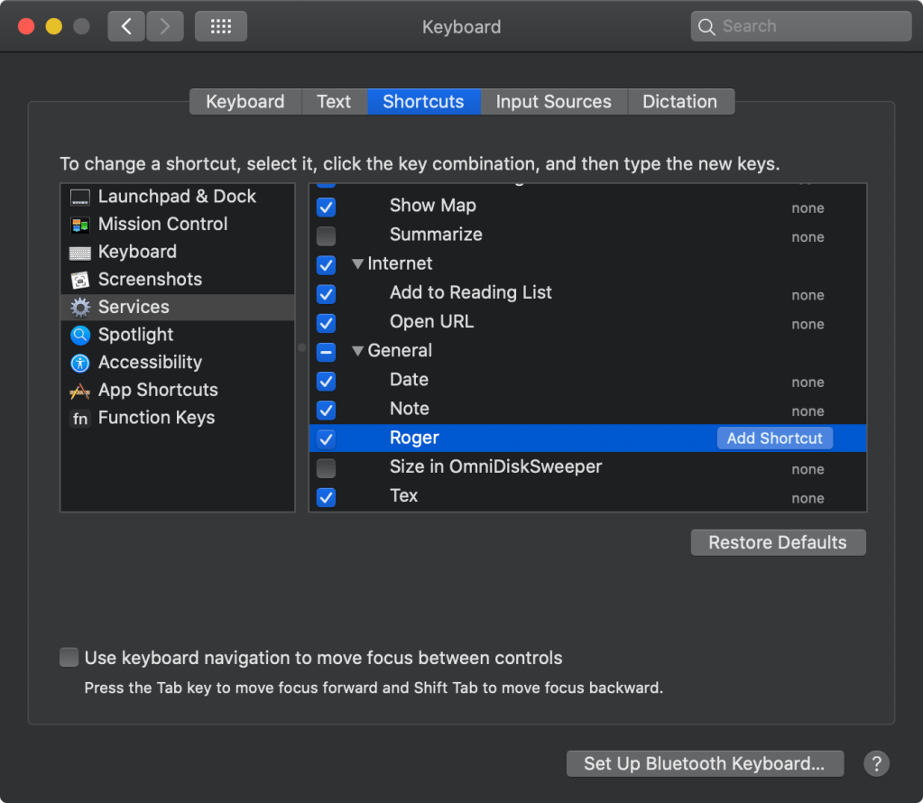 Setup for no Touch Bar